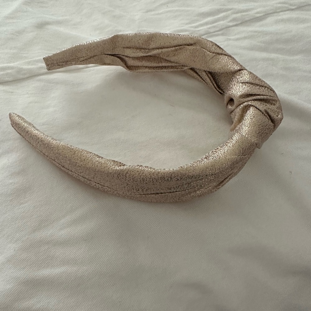 J crew gold metallic headband